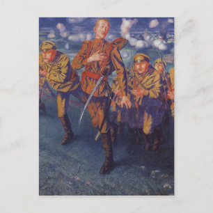 Carte Postale Ligne de feu par Kuzma Petrov-Vodkin