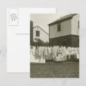 Carte Postale Ligne de lavage à l'extérieur des maisons (Devant / Derrière)