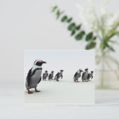 Carte Postale Ligne de pingouin (Debout devant)