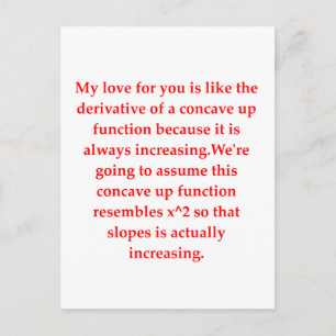 Carte Postale ligne de prise en charge d'amour du geek mathémati