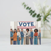 Carte Postale Ligne de vote des femmes (Debout devant)