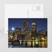 Carte Postale Ligne d'horizon Boston, Massachusetts (Devant / Derrière)