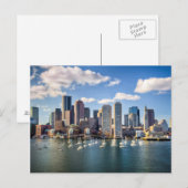 Carte Postale Ligne d'horizon de Boston en bord de mer (Devant / Derrière)