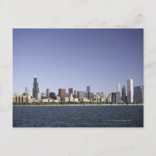 Carte Postale Ligne d'horizon de Chicago avec le lac Michigan 2