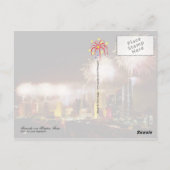 Carte Postale Ligne d'horizon de Houston, Texas avec feux d'arti (Dos)