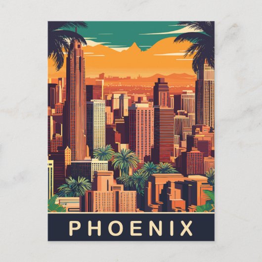 Carte Postale Ligne d'horizon de Phoenix, Voyage (Devant)
