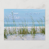 Carte Postale Ligne D'Oats De Mer En Sable Blanc Enregistrer La  (Devant)