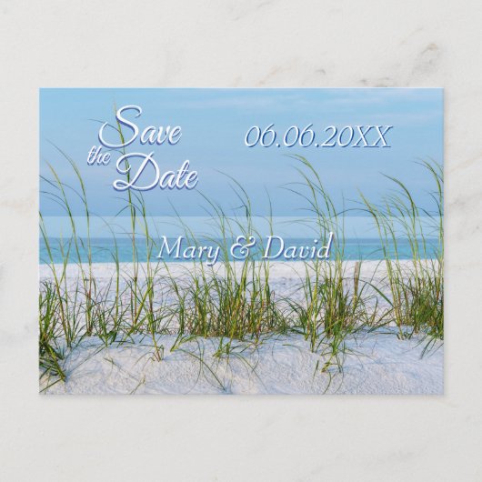 Carte Postale Ligne D'Oats De Mer En Sable Blanc Enregistrer La (Devant)