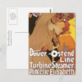 Carte Postale Ligne Dover-Ostende (Devant / Derrière)