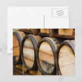 Carte Postale Ligne en tonneau de vin (Devant / Derrière)