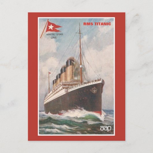 Carte Postale Ligne étoile blanche Titanic RMS (Devant)