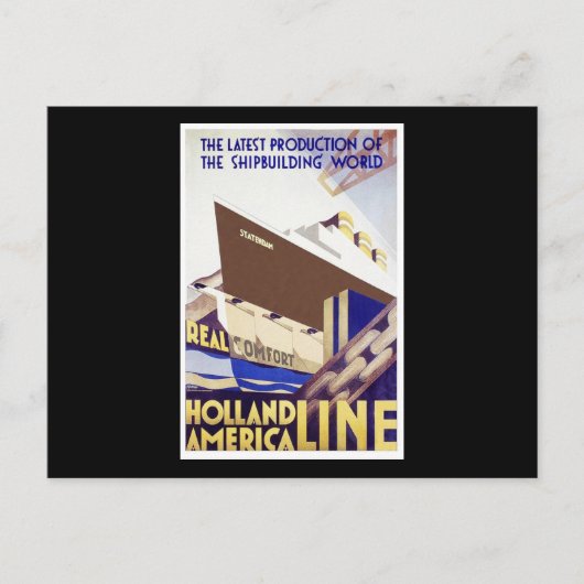 Carte Postale Ligne Holland America (Devant)