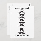 Carte Postale Ligne Moustache vers le haut (Devant / Derrière)