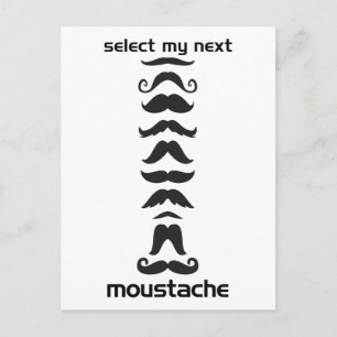 Carte Postale Ligne Moustache vers le haut