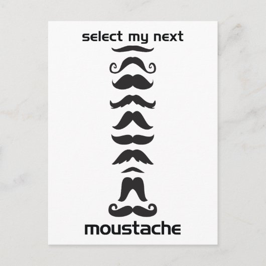 Carte Postale Ligne Moustache vers le haut (Devant)