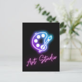 Carte Postale Ligne Neon Art Studio (Debout devant)