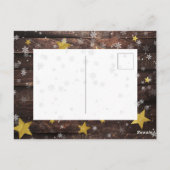 Carte Postale Ligne photo enregistrée | Vacances de Noël en bois (Dos)