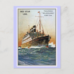 Carte Postale Ligne rouge vintage Belgenland