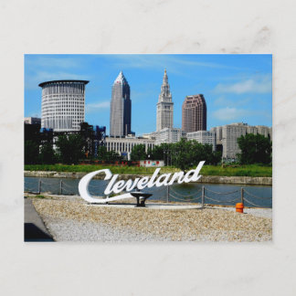 Carte Postale Ligne Skyline classique Cleveland River