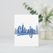 Carte Postale Ligne Skyline de Chicago Windy City (Debout devant)