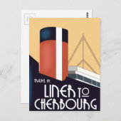 Carte Postale Ligne vers Cherbourg (Devant / Derrière)