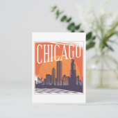 Carte Postale Ligne Vintage de Chicago Illinois (Debout devant)