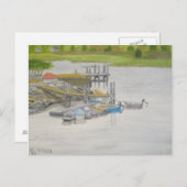 Carte Postale LigneBateauxMenemshaPond (Devant / Derrière)