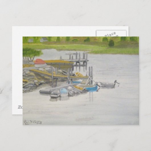 Carte Postale LigneBateauxMenemshaPond (Devant / Derrière)