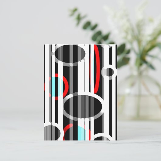 Carte Postale Lignes abstraites et Elipses (Debout devant)