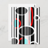 Carte Postale Lignes abstraites et Elipses (Devant / Derrière)