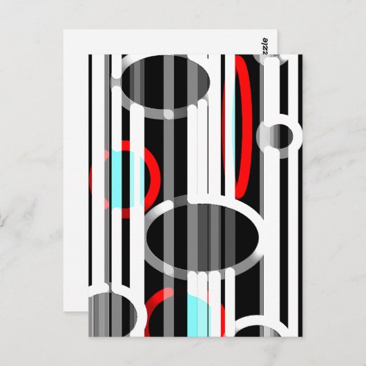 Carte Postale Lignes abstraites et Elipses (Devant / Derrière)