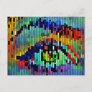 Carte Postale Lignes Abstraites géométriques femmes oeil Art ori