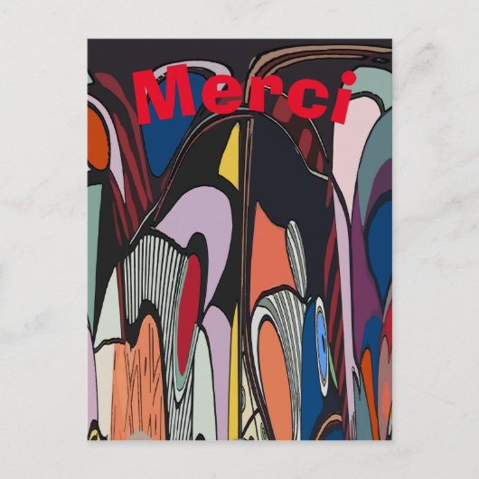 Carte Postale Lignes Abstraites, modifier le texte (Devant)