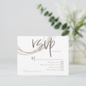 Carte Postale Lignes circulaires d'art contemporain Mariage RSVP (Debout devant)