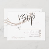 Carte Postale Lignes circulaires d'art contemporain Mariage RSVP (Devant / Derrière)