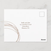 Carte Postale Lignes circulaires d'art contemporain Mariage RSVP (Dos)