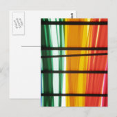Carte Postale Lignes d'art Graffiti coloré (Devant / Derrière)