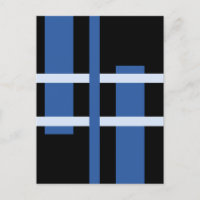 Lignes d'art moderne Abstrait Bleu Noir