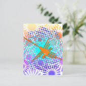 Carte Postale Lignes de Nazca Dorées Perdues Colibri (Debout devant)