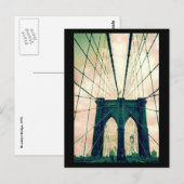 Carte Postale lignes de pont de brooklyn (Devant / Derrière)