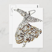 Carte Postale lignes de sufi tourbillonnantes (Devant / Derrière)