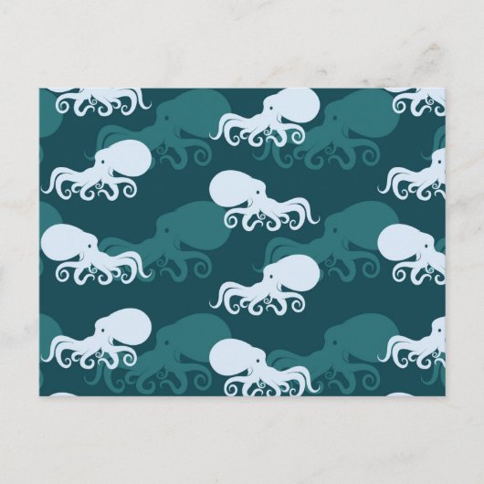 Carte Postale Lignes Du Motif Octopus (Devant)