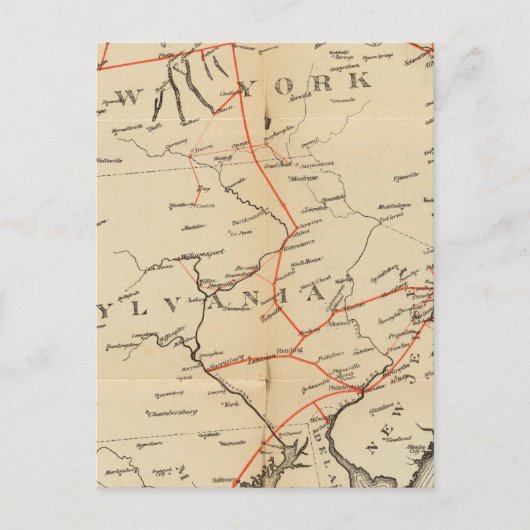 Carte Postale Lignes et connexions de circuits métalliques (Devant)