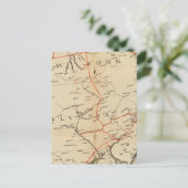 Carte Postale Lignes et connexions de circuits métalliques (Debout devant)