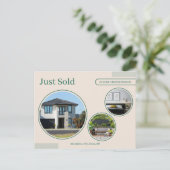 Carte Postale Lignes fines d'agent immobilier vendues de sable (Debout devant)