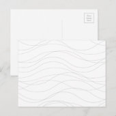 Carte Postale Lignes graphiques ondulées modernes, simples, chic (Devant / Derrière)