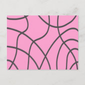 Carte Postale Lignes : Gris sur rose doux (Devant)