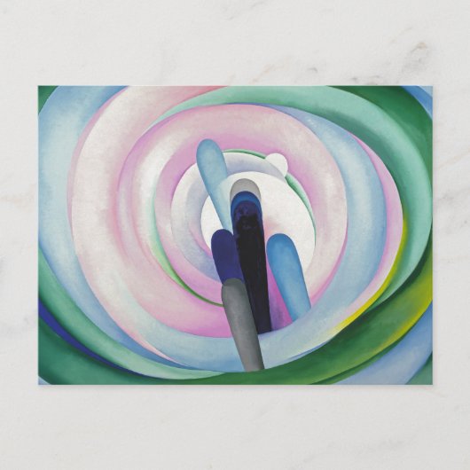 Carte Postale Lignes grises avec noir, bleu et jaune | O'Keeffe (Devant)