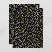 Carte Postale Lignes Motif 4 (Devant / Derrière)