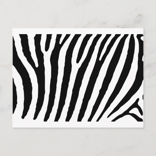 Carte Postale Lignes noires et blanches Zebra (Devant)